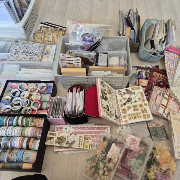 [BUNJANG] Diary Decoration Stickers and Masking Tape Bundle Set / 다꾸 마테. 인물. 인스. 배경. 폰꾸 스티커