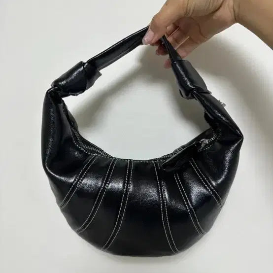 [BUNJANG] Real Cowhide Mini Croissant Bag / 소가죽 포춘백 (크로와상백)