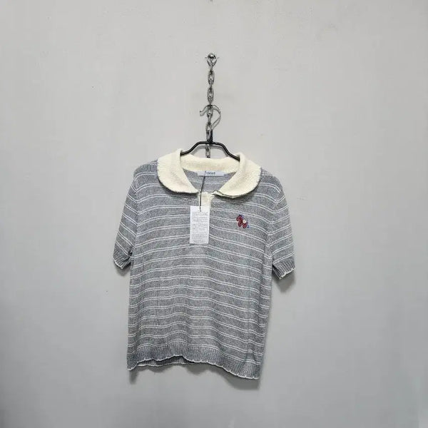 [BUNJANG] Wished Striped Collar Knit (New) / 위시드  단가라 카라 니트(26년제조새상품)