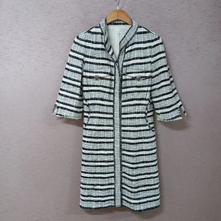 [BUNJANG] Dandihara Striped Zip-Up Dress / B9-29/타임 스트라이프 집업 원피스 봄여름 여성