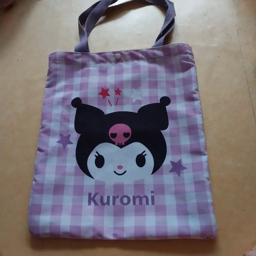 [BUNJANG] Kuromi Check Tote Bag / 쿠로미 체크 토트백