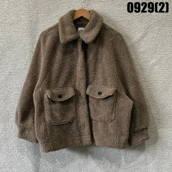 [BUNJANG] Zara Fleece Jacket Brown M / 자라 플리스 자켓 브라운m