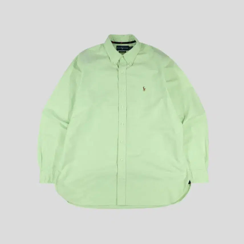[BUNJANG] Polo Ralph Lauren Light Green Multi Pony Button-Down Classic Fit Cotton Oxford Shirt 2XL / 폴로랄프로렌 라이트그린 멀티포니 버튼다운 클래식핏 코튼 옥스포드 남방 셔츠 2XL
