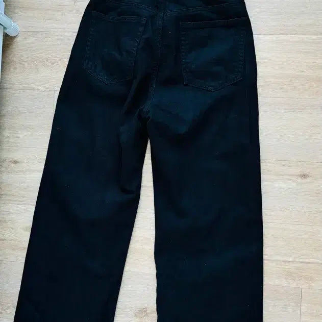 [BUNJANG] 8seconds Black Wide Denim Pants Size 64 / 8seconds 블랙 와이드 데님 팬츠 64