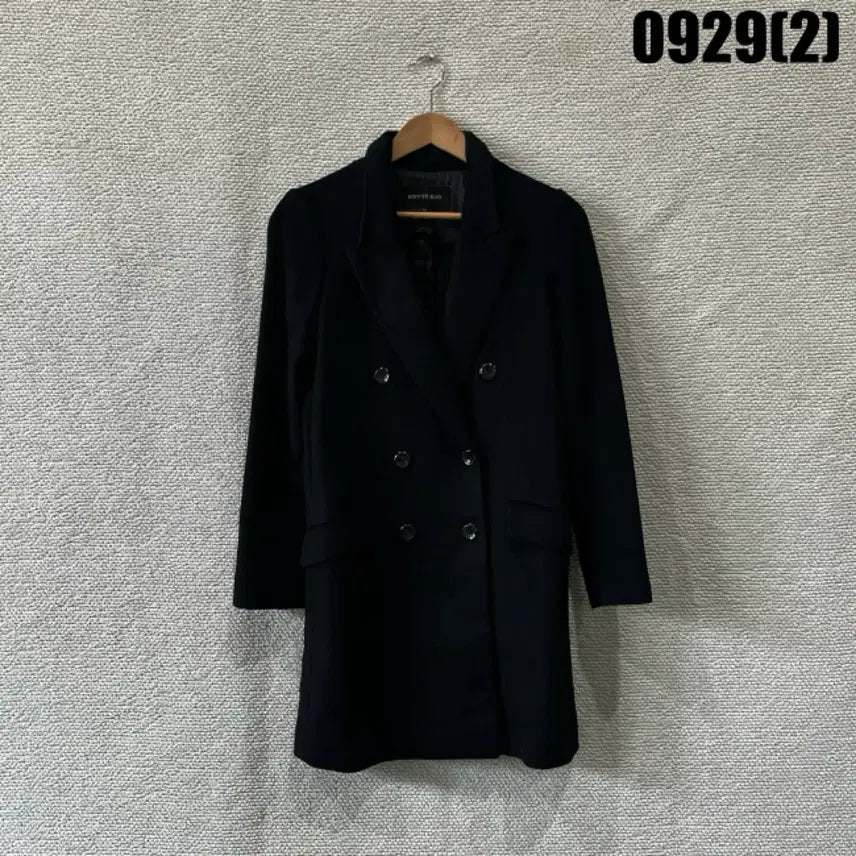 [BUNJANG] Bonnie Alex Black Double Button Long Jacket / Bonnie alex 블랙 더블 버튼 롱 재킷 s