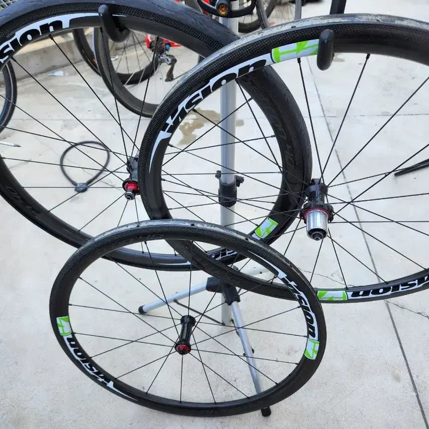 [BUNJANG] Vision Metron 33 Carbon Wheelset / 비전 정품 휠셋 카본 휠 메트론33 그린
