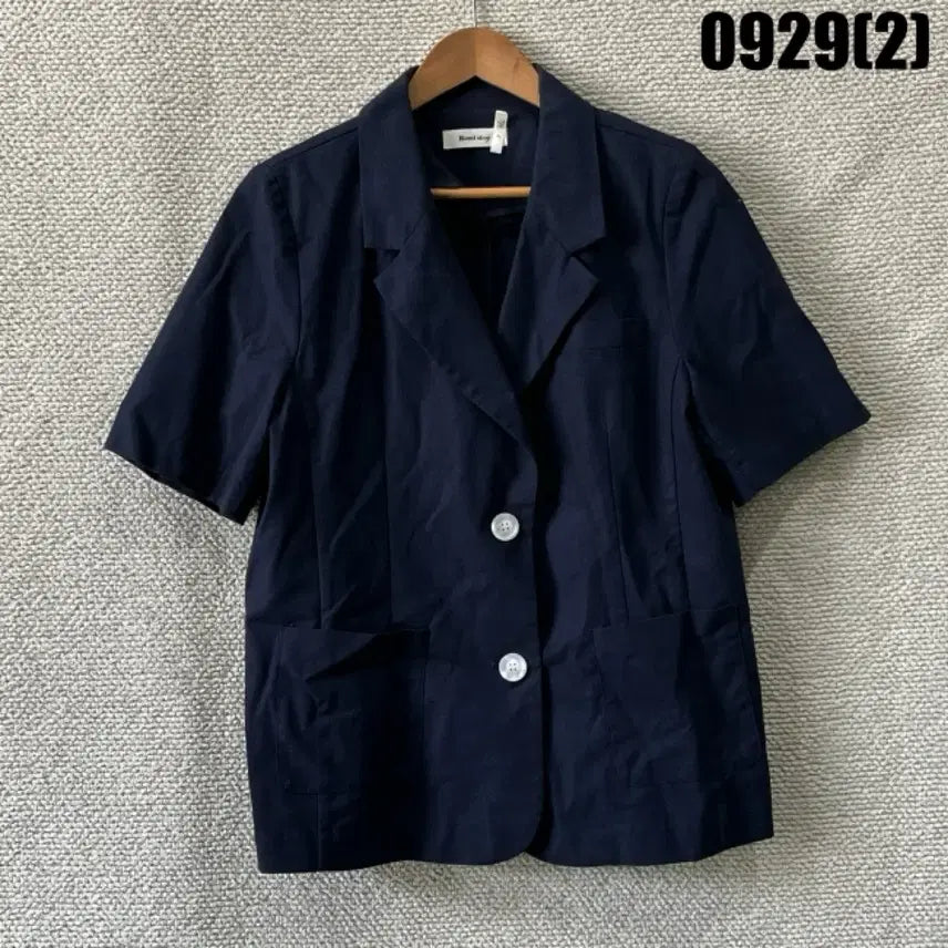 [BUNJANG] Romistroy Navy Short Sleeve Jacket M / Romistroy 네이비 반팔 자켓 m