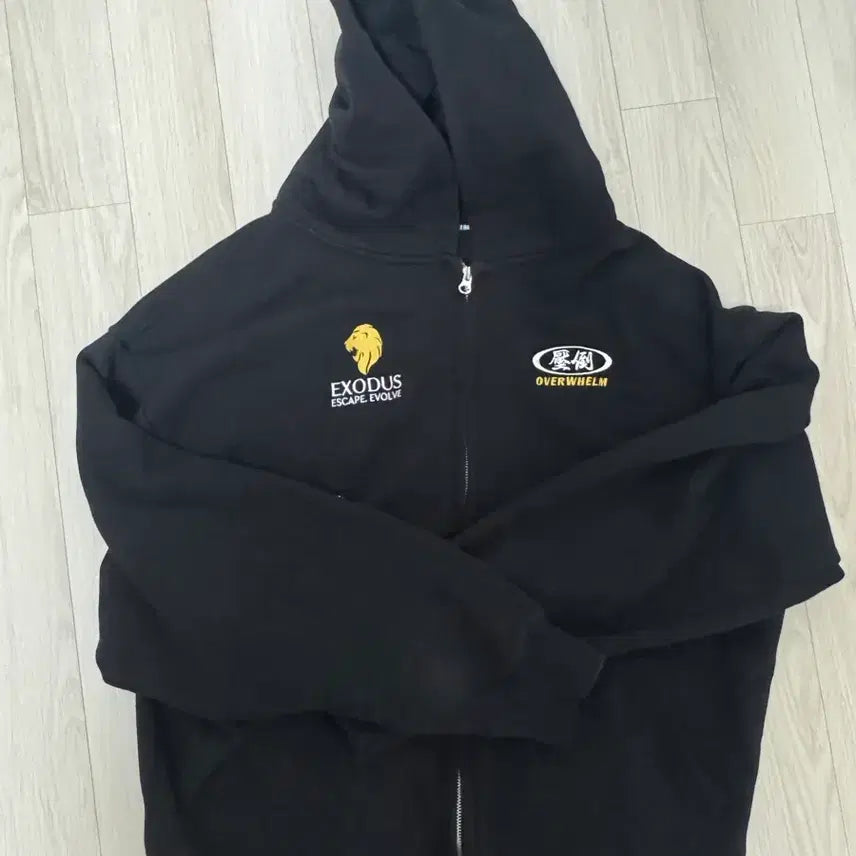 [BUNJANG] Abso Black Combat Hooded Zip-up Size 3 / 압도 블랙컴뱃 후드집업 3사이즈
