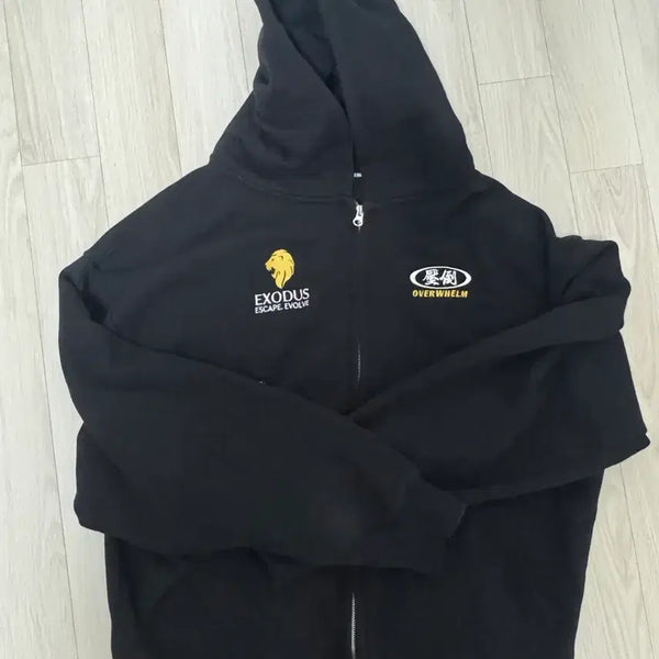[BUNJANG] Abso Black Combat Hooded Zip-up Size 3 / 압도 블랙컴뱃 후드집업 3사이즈