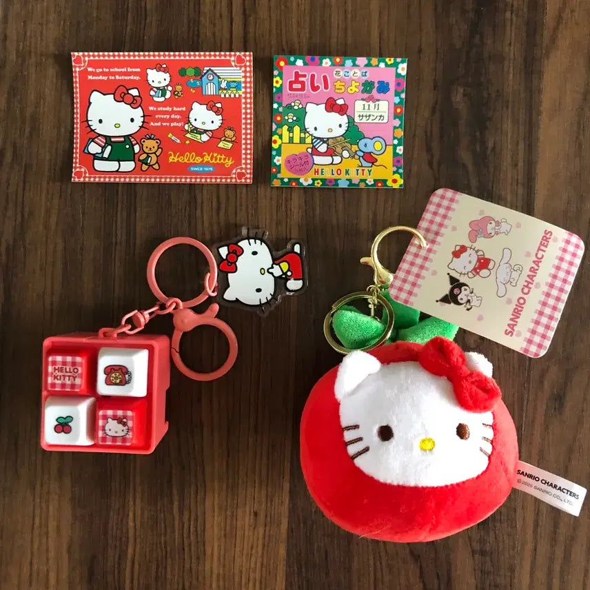 [BUNJANG] Sanrio Hello Kitty "Kitty" Set - New Bundle (Light & Sound Keycaps, Keychain, Plush Toy) / 키티 세트 새상품 일괄 키캡(불빛+소리) 키링 산리오 봉제인형 완구 키덜트 수집