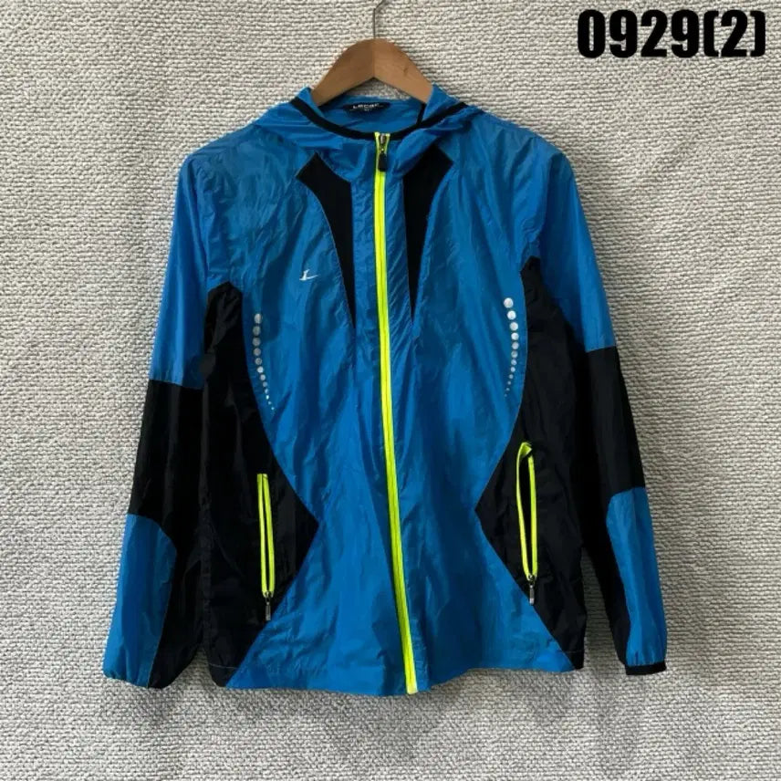 [BUNJANG] Lecaf Windbreaker Blue Black M / 르까프 바람막이 블루 블랙 m