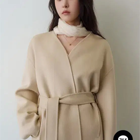 [BUNJANG] MEBE Ian Half Coat - Sand / 메비 이안 하프 코트 - 샌드 (보관만 한 미착용 새상품)