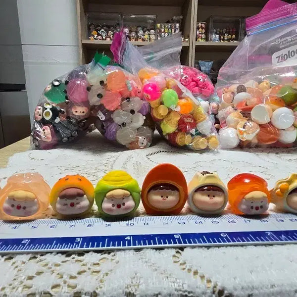 [BUNJANG] Mugungmujinn Character Figure Keyring Charms - Assorted Set (10 pcs) / 무궁무진 캐릭터 피규어 키링 부자재 모음 10개 3500원