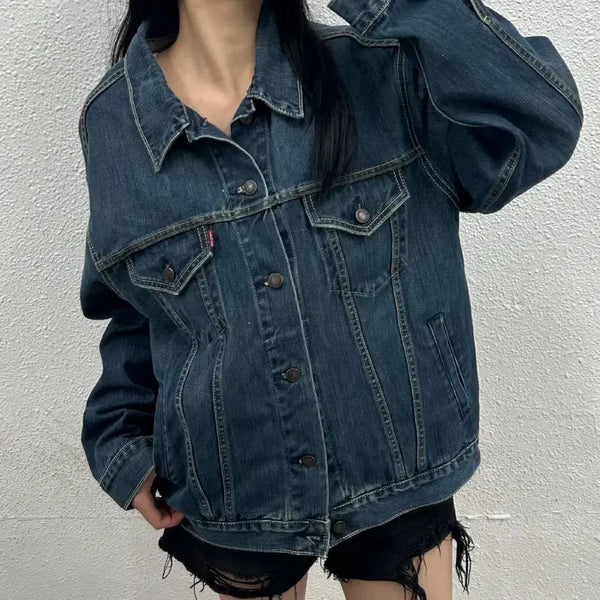 [BUNJANG] Levi's Double Pocket Denim Trucker Jacket L / 리바이스 더블포켓 데님 트러커 자켓 L