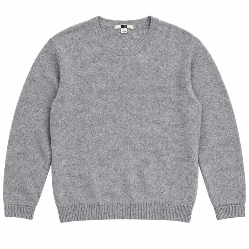 [BUNJANG] Uniqlo Lambswool Knit M (Gray) / 유니클로 램스울 회색 니트 M