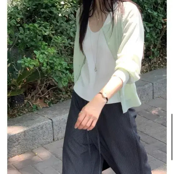 [BUNJANG] OBnine Molly Raglan Cardigan Mint / 오브나인 몰리 레글런 가디건 민트