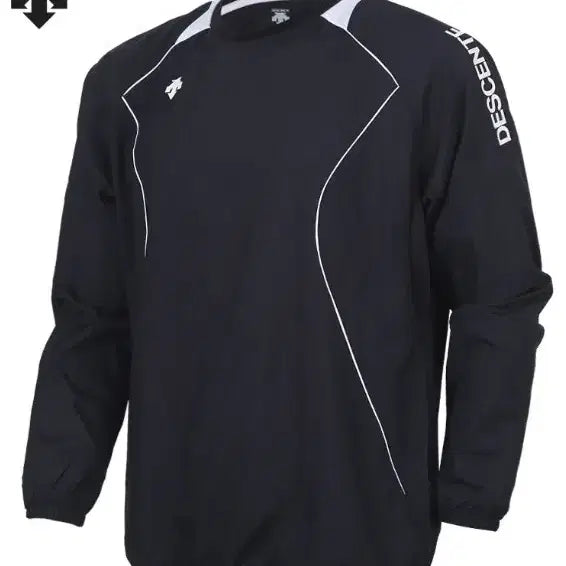 [BUNJANG] Descente Baseball Long-Sleeve Windbreaker Black Size 95 / 데상트 야구 베이스볼 긴팔 바람막이 블랙 95