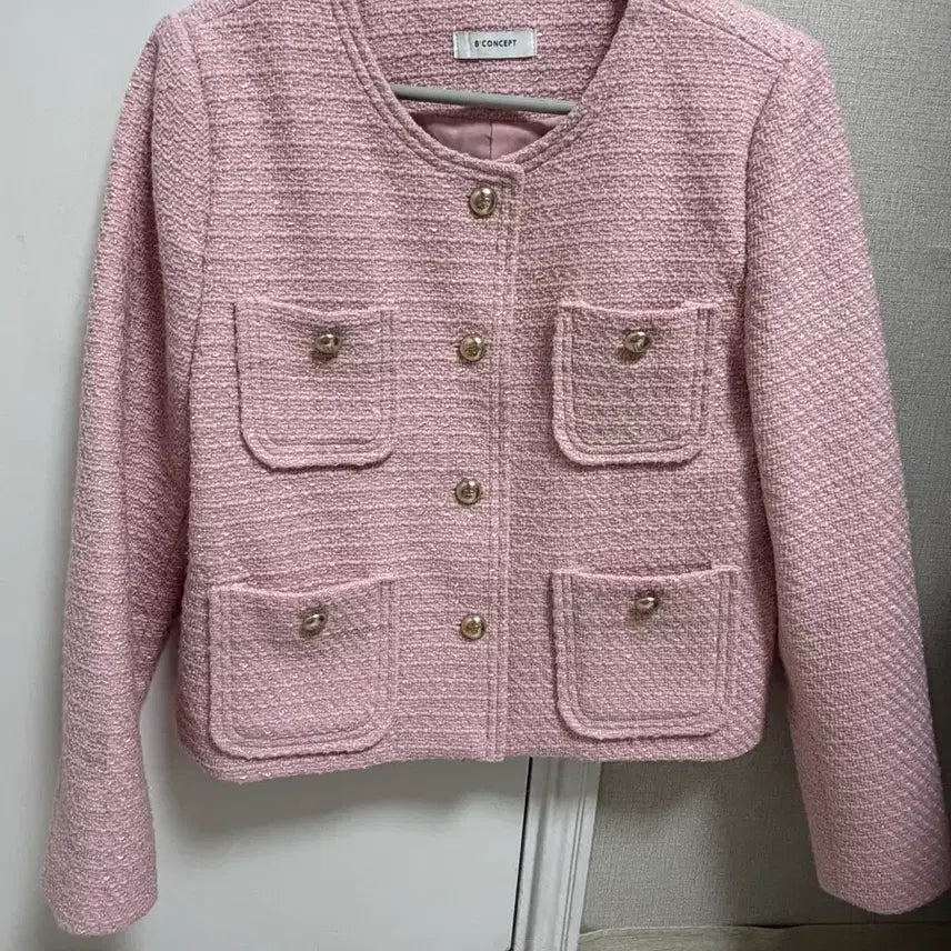 [BUNJANG] Roem Pink Tweed Jacket / 로엠 핑크 트위드 자켓