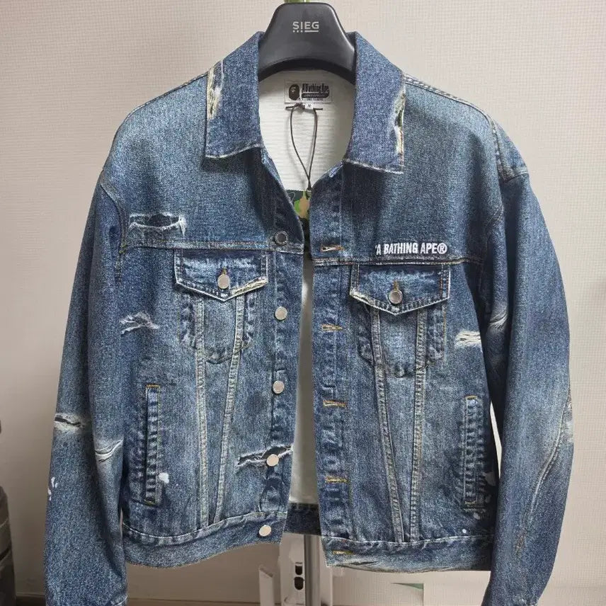 [BUNJANG] BAPE Denim Jacket / 베이프 데님쟈겟
