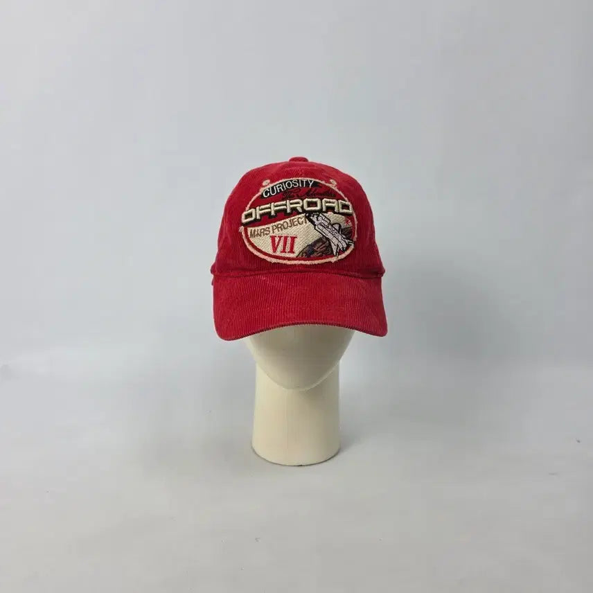 [BUNJANG] Off-road Red Corduroy Patch Ball Cap / 오프로드 레드 코듀로이 패치 볼캡 free 260929