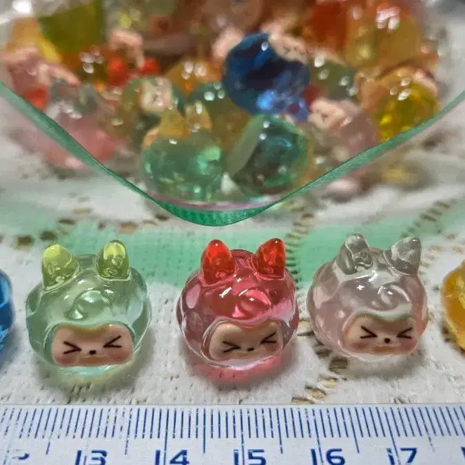 [BUNJANG] Transparent Jelly Keychain Charms (5 pcs) / 투명 젤리 키링 부자재 5개  1000원