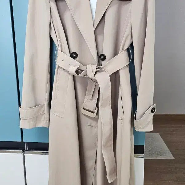 [BUNJANG] MICHAA Long Trench Coat / 새제품)미샤 롱트렌치 코트 55~66