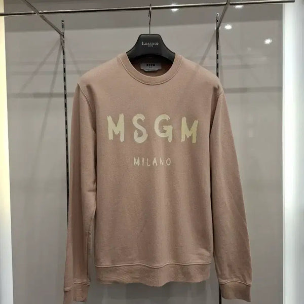 [BUNJANG] MSGM Brushed Logo Sweatshirt Beige L / MSGM 로고 맨투맨 베이지