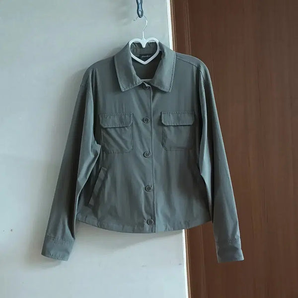 [BUNJANG] Eddie Bauer Khaki Shirt Jacket M / 에디바우어 셔츠 자켓 카키 M 66~77
