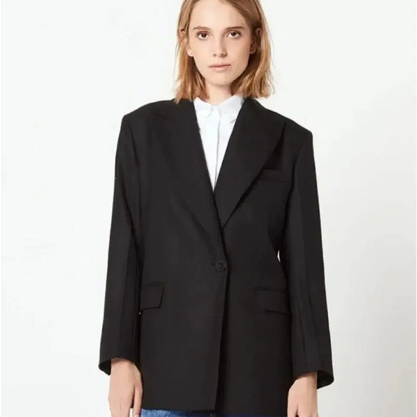 [BUNJANG] Sandro Black Oversized Tailored Jacket / 산드로 블랙 오버핏 테일러드쟈켓