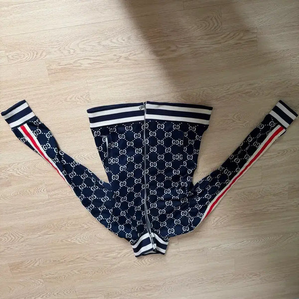[BUNJANG] Gucci GG Pattern Track Jacket Navy / 구찌 GG 패턴 트랙 자켓 네이비