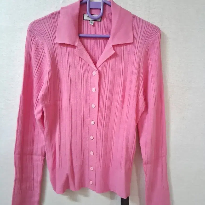 [BUNJANG] Pink Knit Cardigan / 핑크 니트 가디건