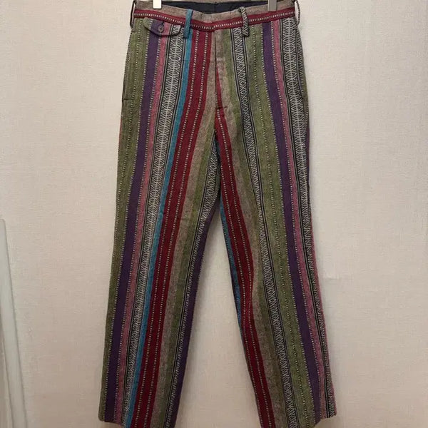 [BUNJANG] Needles Poly India Jacquard Boot-Cut Pants S / NEEDLES 니들스 Poly India Jacquard 부츠컷 팬츠 S