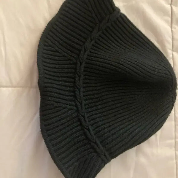 [BUNJANG] JAJU Knit Bucket Hat Black / JAJU 자주 니트 벙거지 모자 버킷햇 블랙