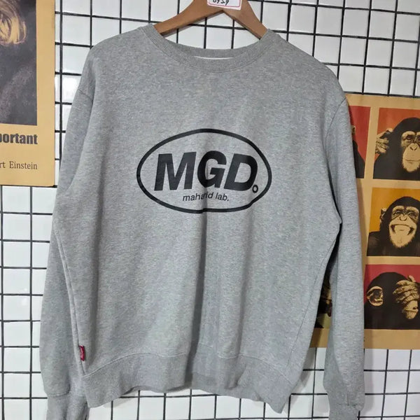[BUNJANG] MGD Mahyde Lab Sweatshirt Grey / MGD 마하이드랩 맨투맨 그레이 0929