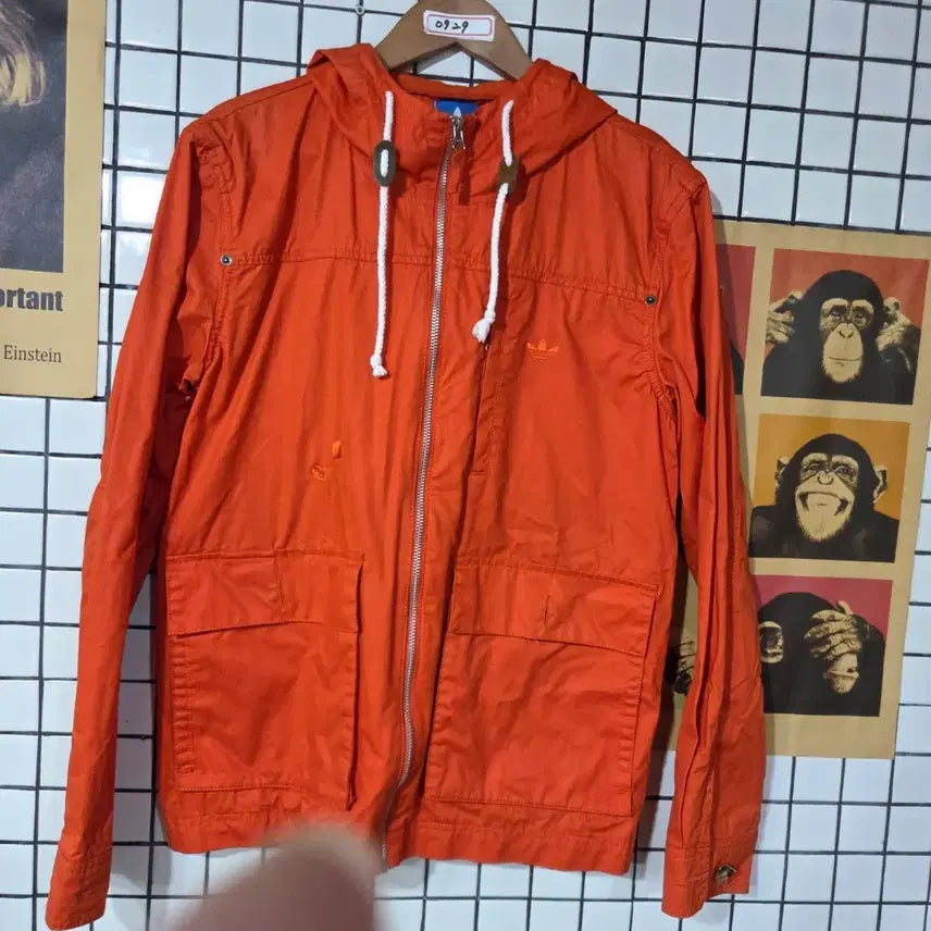 [BUNJANG] Adidas Orange Windbreaker / 아디다스 바람막이 오렌지색 0929