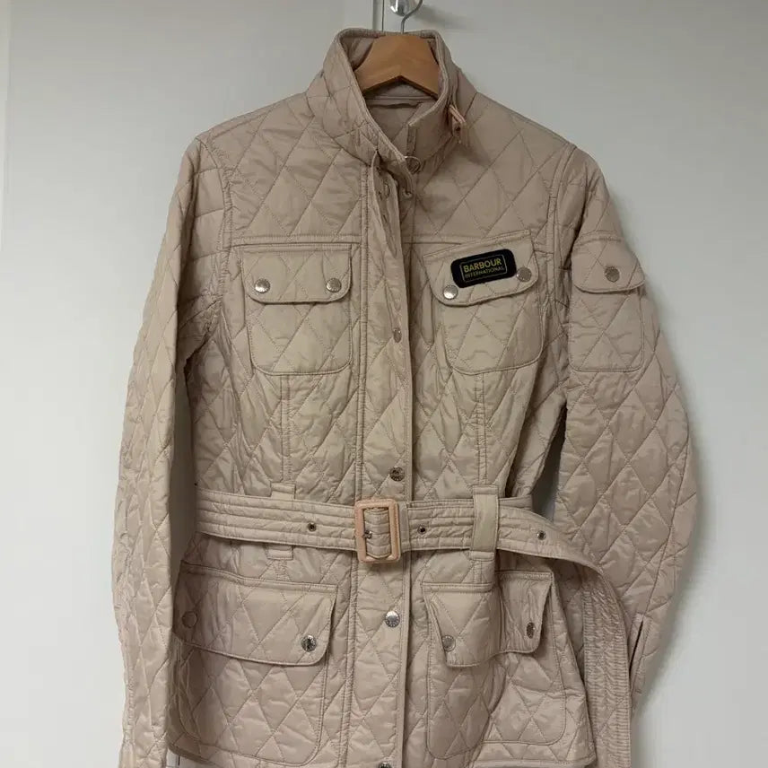 [BUNJANG] Barbour Quilted Jacket Beige Pink UK10 / 바버 퀄팅 자켓 베이지핑크 UK10