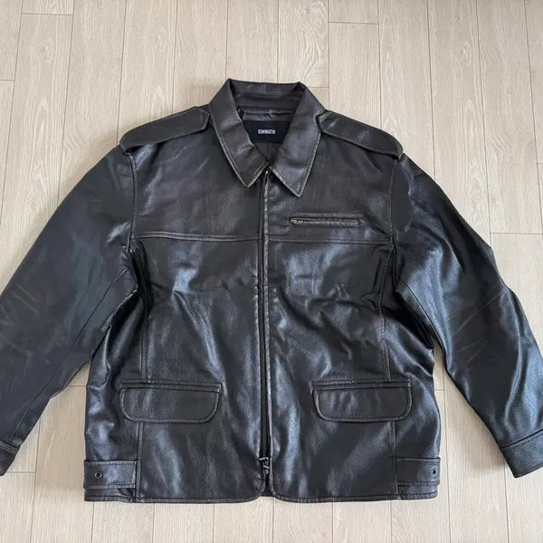 [BUNJANG] Kimmatin Leather Jacket / 킴마틴 가죽 자켓 새상품