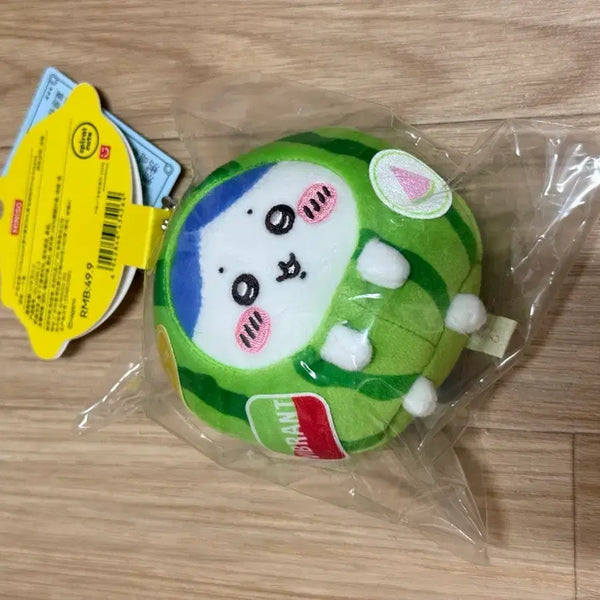 [BUNJANG] Chiikawa Hachiware Watermelon Mini Plush / 치이카와 미니소 하치와레 과일 수박 인형