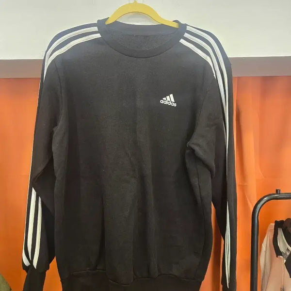 [BUNJANG] Adidas Three Stripes Sweatshirt Black / 아디다스 삼선 맨투맨 블랙