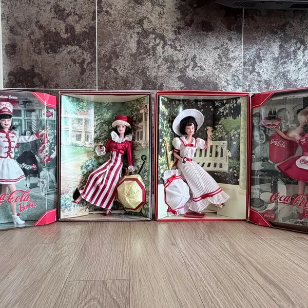 [BUNJANG] Coca-Cola Barbie Doll 4-Piece Bundle Set / 코카콜라 바비인형 4종 일괄판매