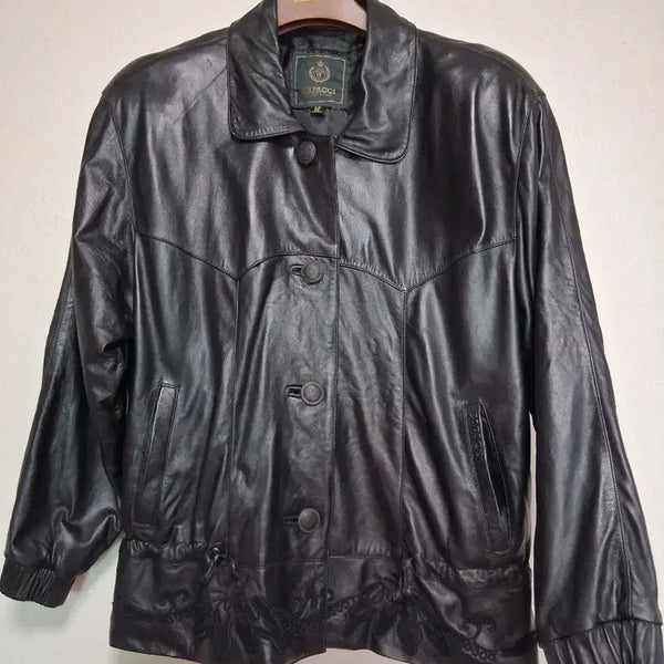 [BUNJANG] CAPACCI Women's Genuine Lambskin Leather Jacket Size 88 / CAPACCI 여성 천연 양 가죽 자켓 88
