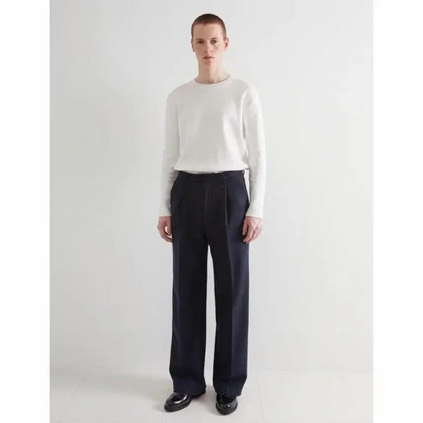 [BUNJANG] Label Archive Wool Navy Slacks / 라벨아카이브 울 네이비 슬랙스