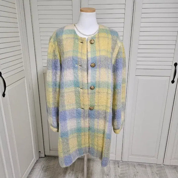[BUNJANG] Wool 91% Pastel Half Coat / 울91% 파스텔 하프코트