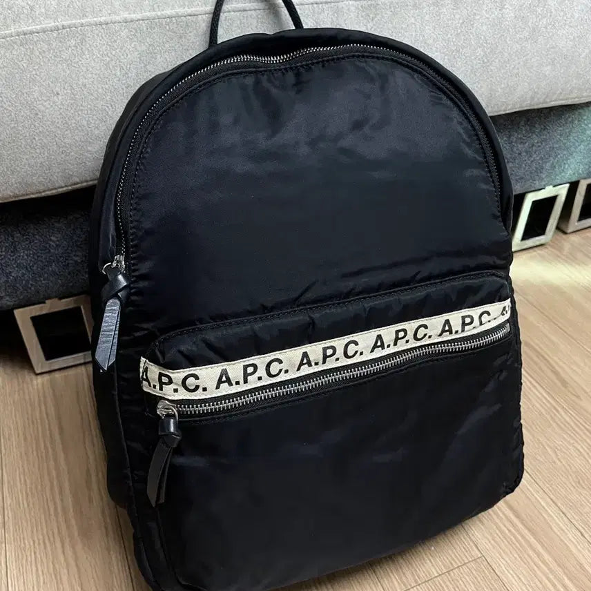 [BUNJANG] A.P.C. Black Nylon Backpack / APC 블랙 나일론 백팩