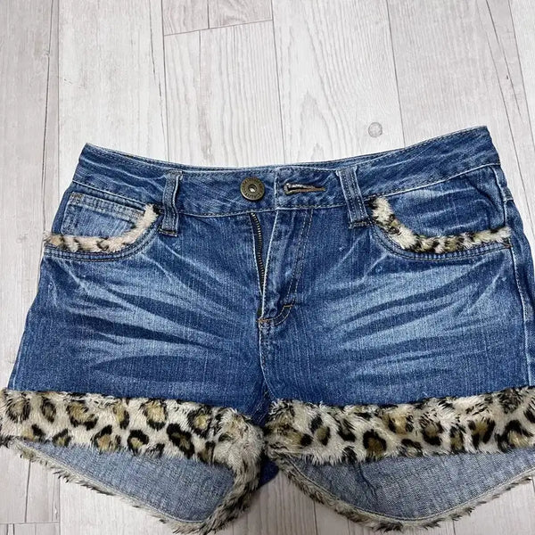 [BUNJANG] Gal Leopard Print Shorts / 갸루 호피 레오파드 반바지