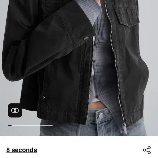[BUNJANG] 8 Seconds Work Jacket Women's M Ash Grey / 새상품) 에잇세컨즈 워크자켓 여성 M