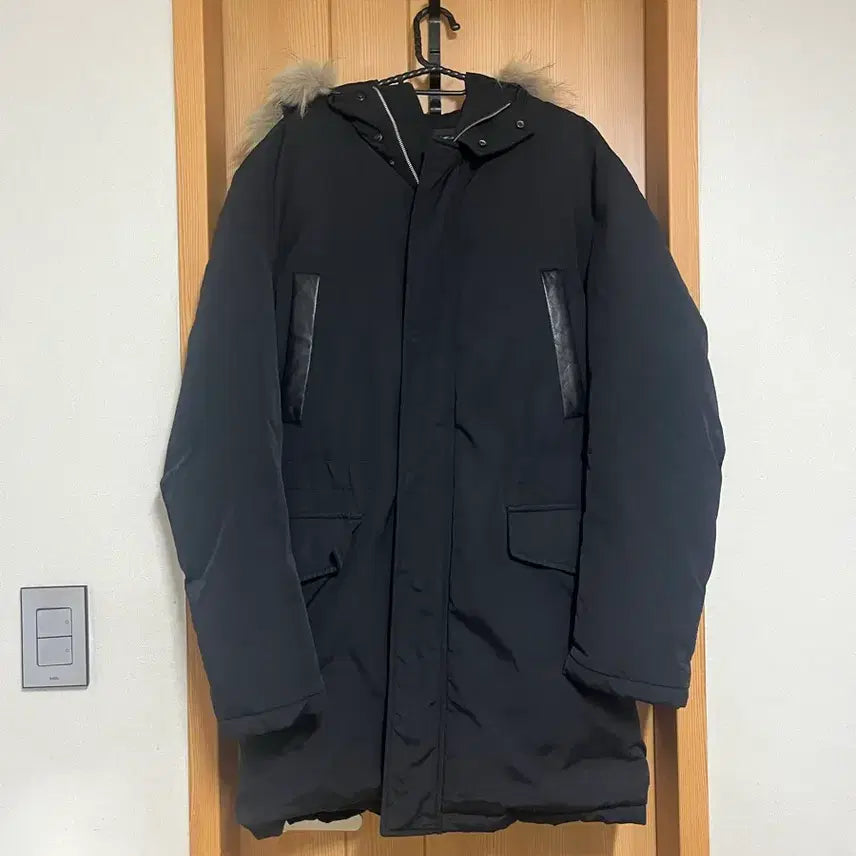 [BUNJANG] System Homme Leather Long Padding Down Jacket (L) / 시스템옴므 한섬 패딩 다운 100 L 점퍼 가죽 롱패딩 남성 자켓