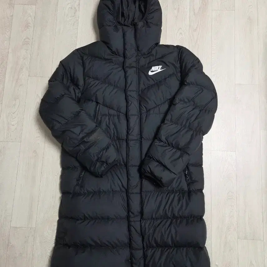[BUNJANG] Nike Long Down Jacket Black / 나이키 롱패딩 블랙