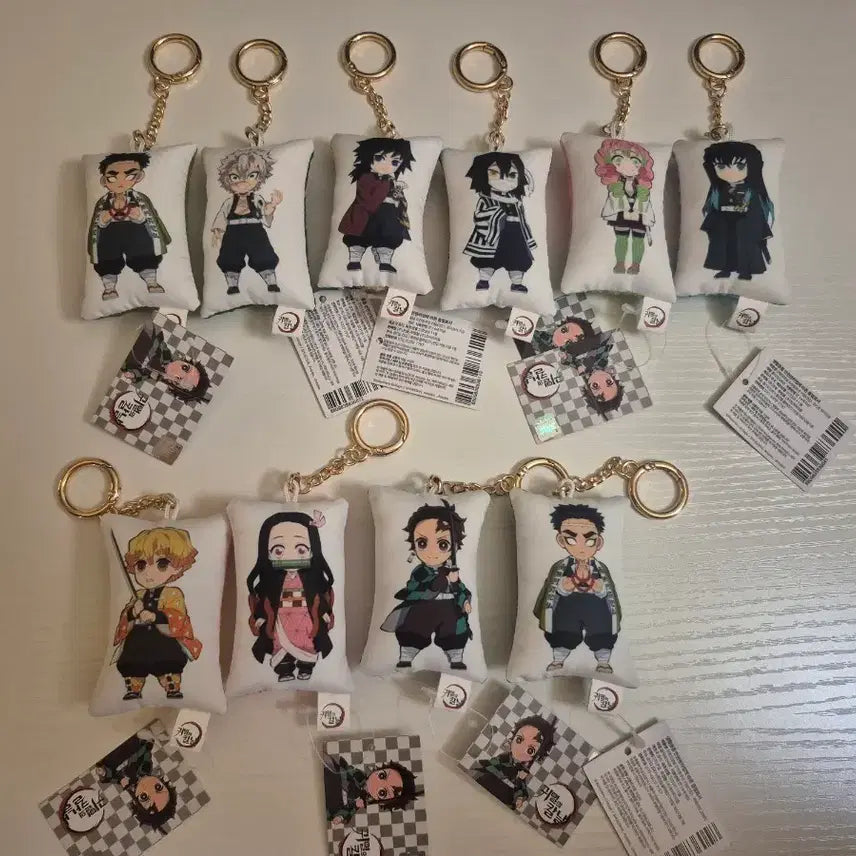 [BUNJANG] Demon Slayer Cushion Keychain Bundle Set / 귀멸의칼날 쿠션키링 개당 3,000원에 판매해요!