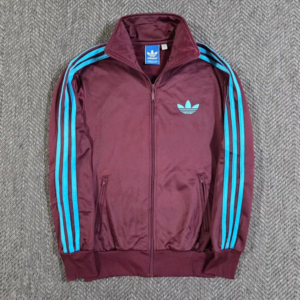 [BUNJANG] Adidas Burgundy Mint Firebird Track Jacket / 아디다스 버건디 민트 파이어버드 져지